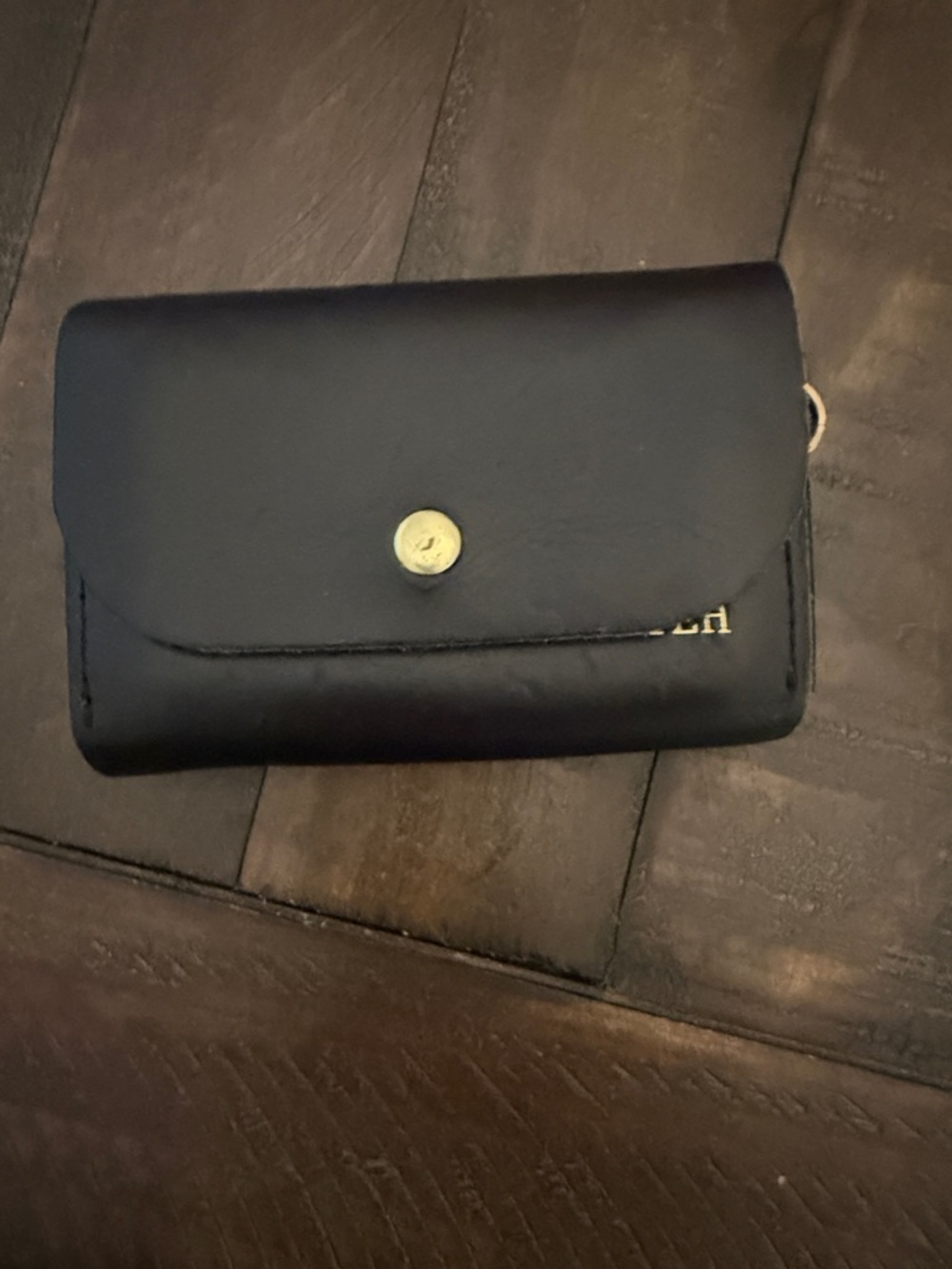 Jeserie & Company Black Leather Wallet with Embossed Logo